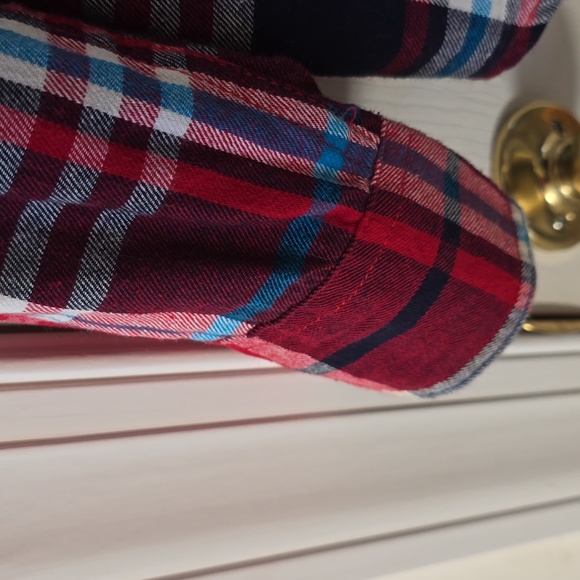 ROEBUCK & CO. MENS RED PLAID FLANNEL FRONT SNAP SHIRT SIZE XL - Picture 7 of 15